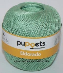 Puppets Eldorado No.6 Crochet Cotton 7518 Minty Green 50g