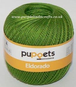Puppets Eldorado No.6 Crochet Cotton 8255 Apple Green 50g