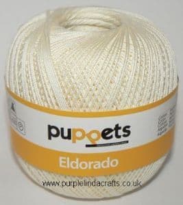 Puppets Eldorado No.6 Crochet Cotton 8926 Cream 50g