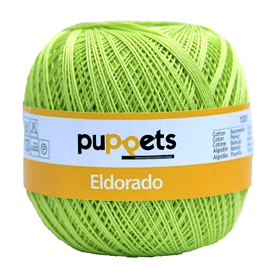 Puppets Eldorado No10 Crochet Cotton 253 Lime 50g