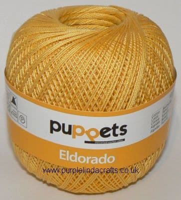 Puppets Eldorado No10 Crochet Cotton 4237 YELLOW 50g