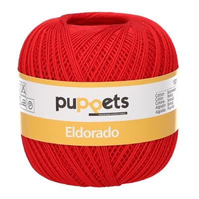 Puppets Eldorado No10 Crochet Cotton 7046 Red 50g