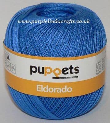 Puppets Eldorado No10 Crochet Cotton 7132 Royal Blue 50g