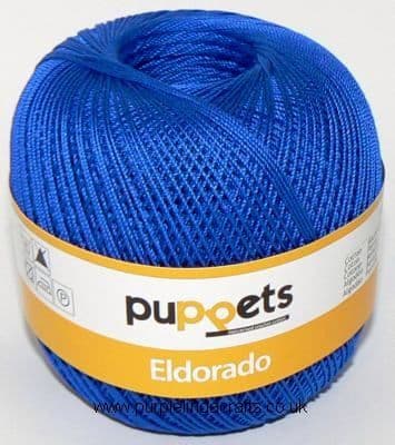 Puppets Eldorado No10 Crochet Cotton 7133 Royal Blue 50g