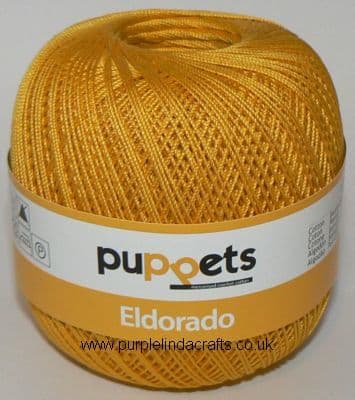 Puppets Eldorado No10 Crochet Cotton 7524 Golden Yellow 50g