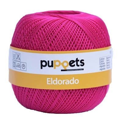 Puppets Eldorado No10 Crochet Cotton 8313 Cerise Pink 50g