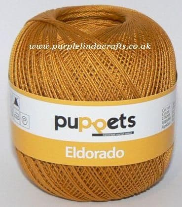 Puppets Eldorado Häkelgarn Stärke 10 – 100% Baumwolle, 265 M / 50 G | Mercerisiert, Für Häkelprojekte & Deko