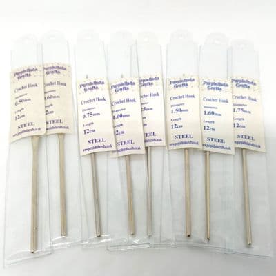 Purplelinda Steel Crochet Hooks SET 8 REDUCED