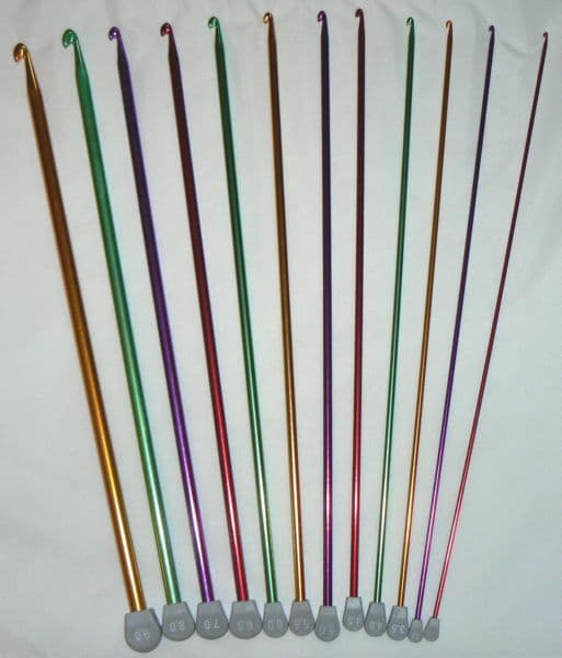 Purplelinda Tunisian Crochet Hook SET of 12