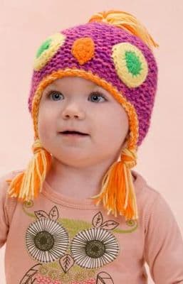 Red Heart ANNE GEDDES Owl Hat Knitting Pattern FREE