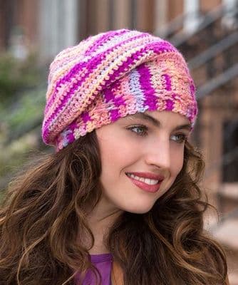 Red Heart Detroit Slouchy Hat Crochet Pattern FREE