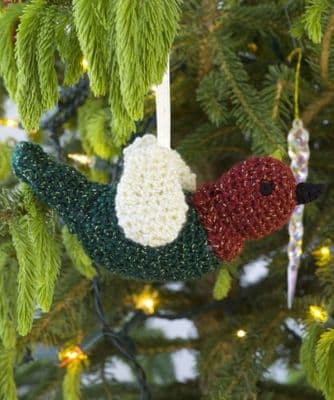 Red Heart HOLIDAY Chirper Ornament Crochet Pattern FREE