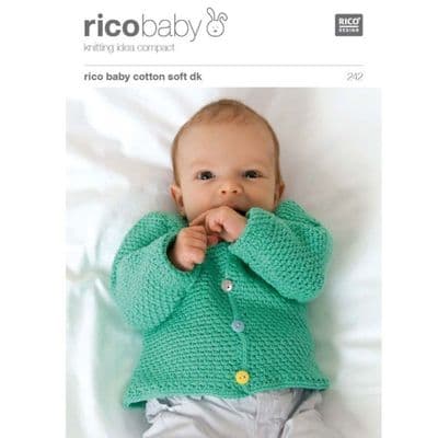 Rico Baby Cotton Soft DK 242 Waistcoat Cardigan Crochet Pattern