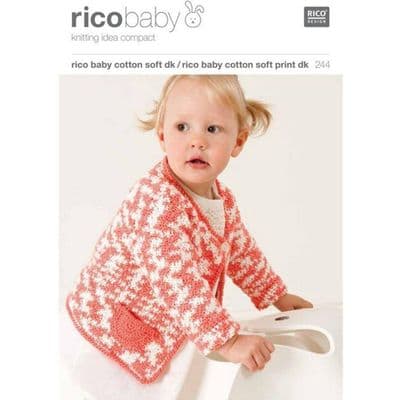 Rico Baby Cotton Soft DK 244 Cardigans Crochet Pattern