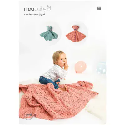 Rico Baby Cotton Soft DK 706 Blanket Toy Crochet Pattern