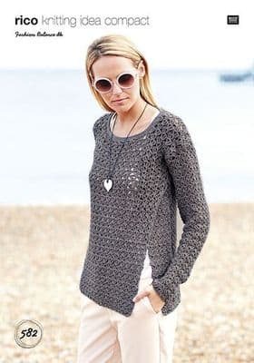 Rico Balance Sweater Crochet Pattern 582