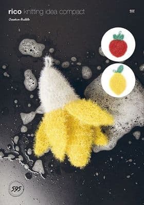 Rico Bubble Banana Strawberry Lemon Scrubby Crochet Pattern 595 REDUCED