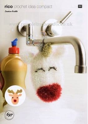 Rico Bubble Christmas Unicorn Reindeer Crochet Pattern 697 REDUCED