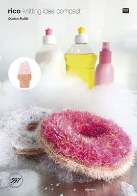 Rico Bubble Ice Cream and Doughnut Scrubby Crochet Pattern 597 REDUCED