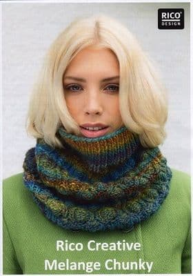 Rico Creative Melange Chunky AZUR Cowl Knitting Pattern FREE