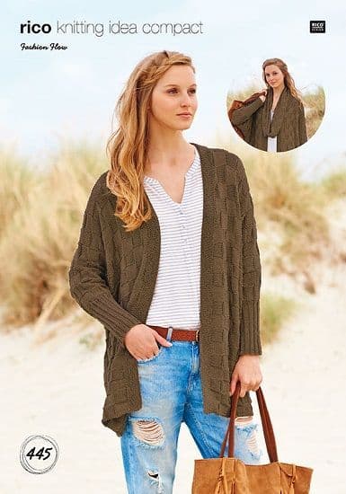 Rico Fashion Flow Cardigan and Snood Knitting Pattern 445