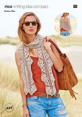 Rico Fashion Flow Scarf and Poncho Crochet Pattern 446