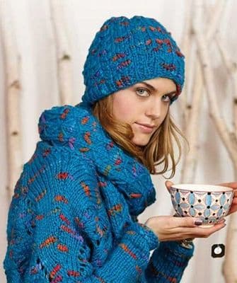 Schachenmayr LOVA Hat and Scarf FREE Knitting Pattern