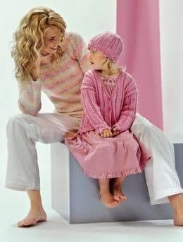 Schachenmayr Sun City Girls Cardigan and Hat Knitting Pattern FREE