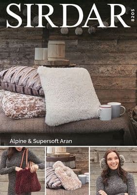 Sirdar Alpine Accessories Knitting Pattern 8205