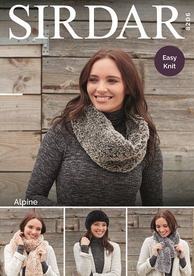 Sirdar Alpine Accessories Knitting Pattern 8206