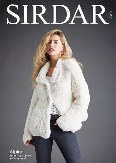 Sirdar Alpine Bomber Jacket Knitting Pattern 8281