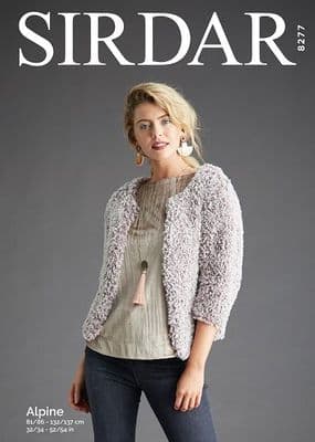 Sirdar Alpine Cropped Cardigan Knitting Pattern 8277