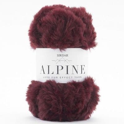 Sirdar Alpine Fur Yarn 405 Oxblood