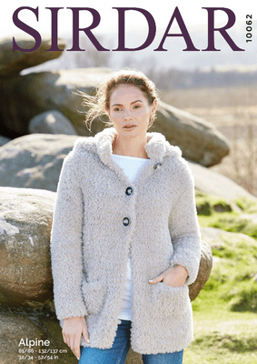 Sirdar Alpine Hooded Jacket Knitting Pattern 10062