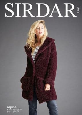 Sirdar Alpine Teddy Bear Coat Knitting Pattern 8282