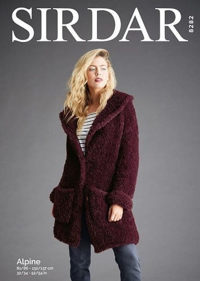 Sirdar Alpine Teddy Bear Coat Knitting Pattern 8282