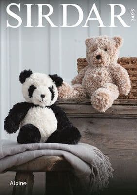 Sirdar Alpine Teddy Bear Panda Knitting Pattern 2495