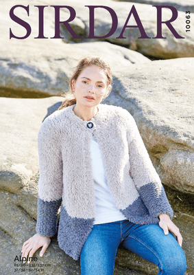 Sirdar Alpine two-tone Jacket Knitting Pattern 10063