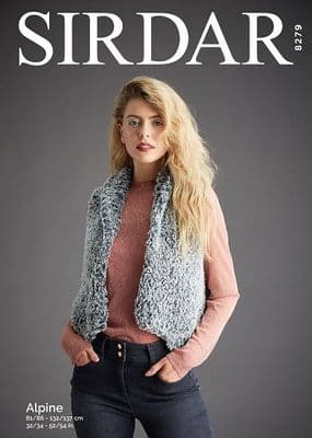 Sirdar Alpine Waistcoat Knitting Pattern 8279