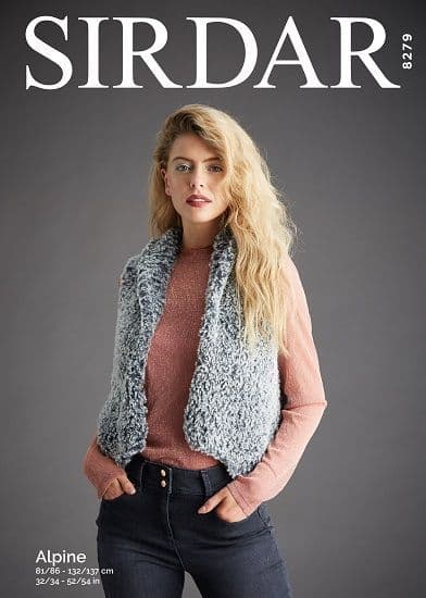 Sirdar Alpine Waistcoat Knitting Pattern 8279