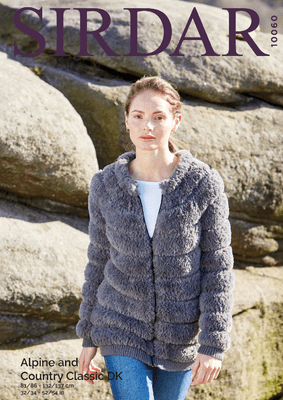 Sirdar Alpine Zip Jacket Knitting Pattern 10060