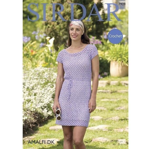 Sirdar Cotton DK 7928 Dress Crochet Pattern CLEARANCE