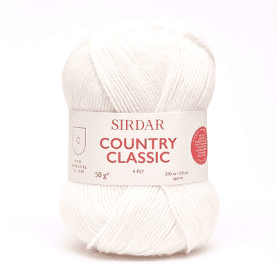 Sirdar Country Classic 4 Ply Yarn 950 White
