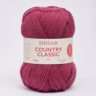 Sirdar Country Classic 4 Ply Yarn 958 Burgundy