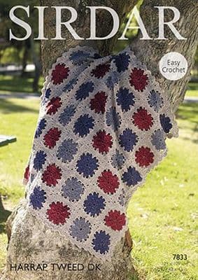 Sirdar DK Motif Blanket Crochet Pattern 7833