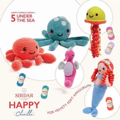 Sirdar Happy Chenille Book 1 Crochet Under the Sea