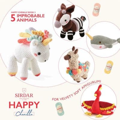 Sirdar Happy Chenille Book 3 Crochet Improbable Animals