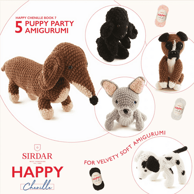 Sirdar Happy Chenille Book 7 Crochet Puppy Party