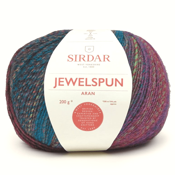 Sirdar Jewelspun Aran Yarn 847 Midnight Fjords
