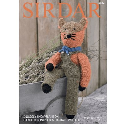 Sirdar Snowflake DK 4874 Fox Toy Knitting Pattern REDUCED